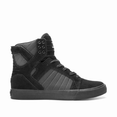 Supra SKYTOP - Naisten Matalavartiset Tennarit - Mustat/Harmaat